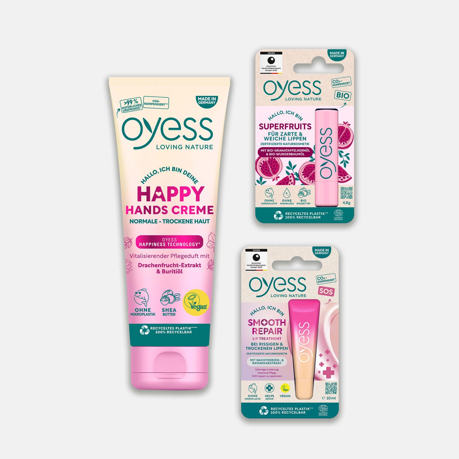 OYESS On-the-Go set pink – 3 pieces